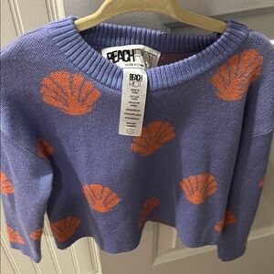 Beach Riot Girls size 2 Lavender and Coral Sweater